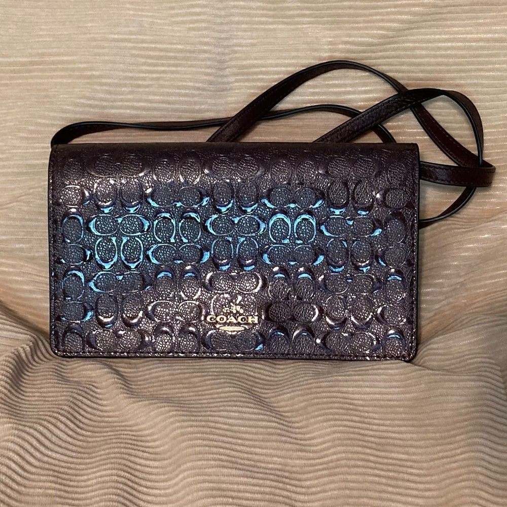 Coach cross body clutch
